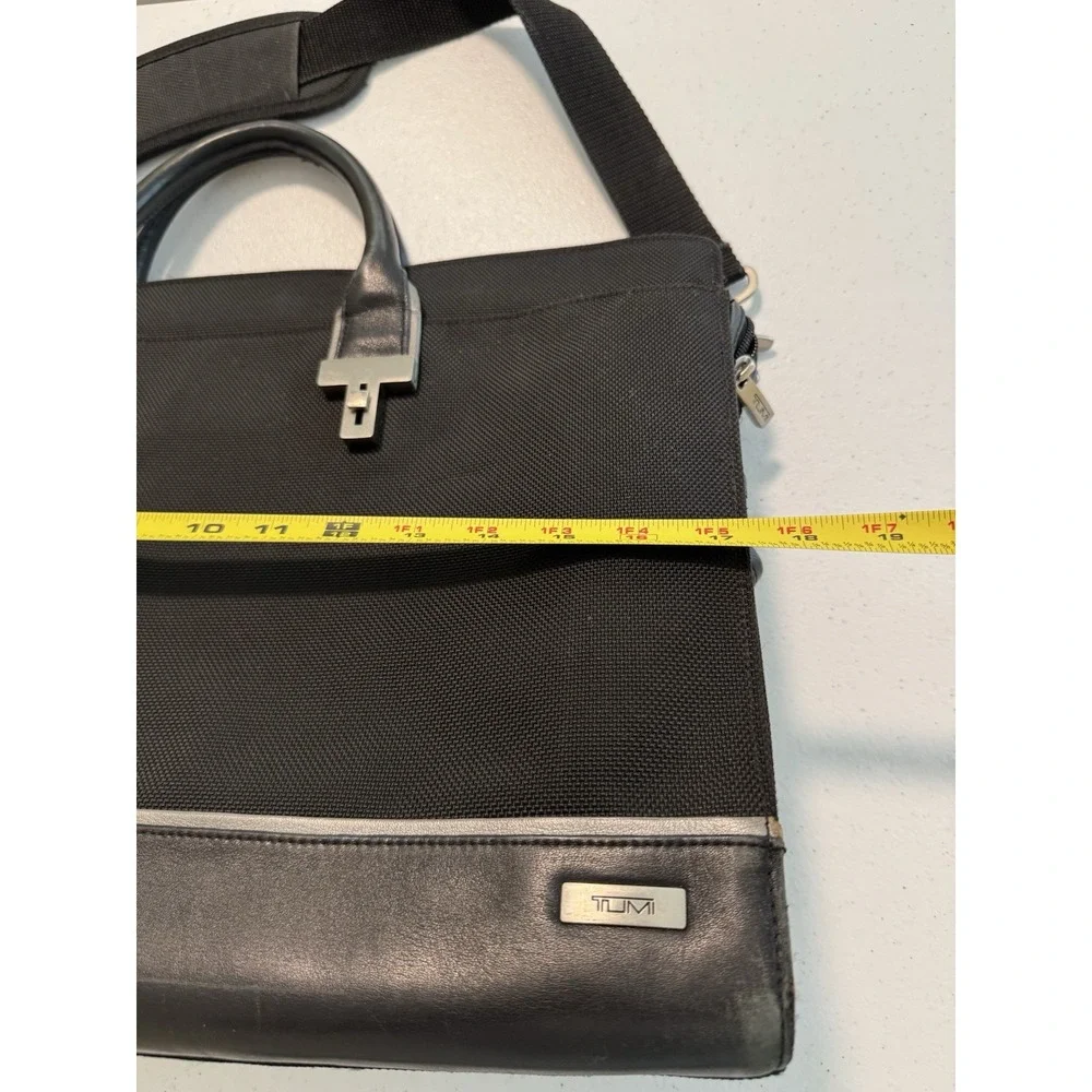 Tumi Elements Black Ballistic Nylon Leather Trim Briefcas Laptop Sleeve&Mini Bag